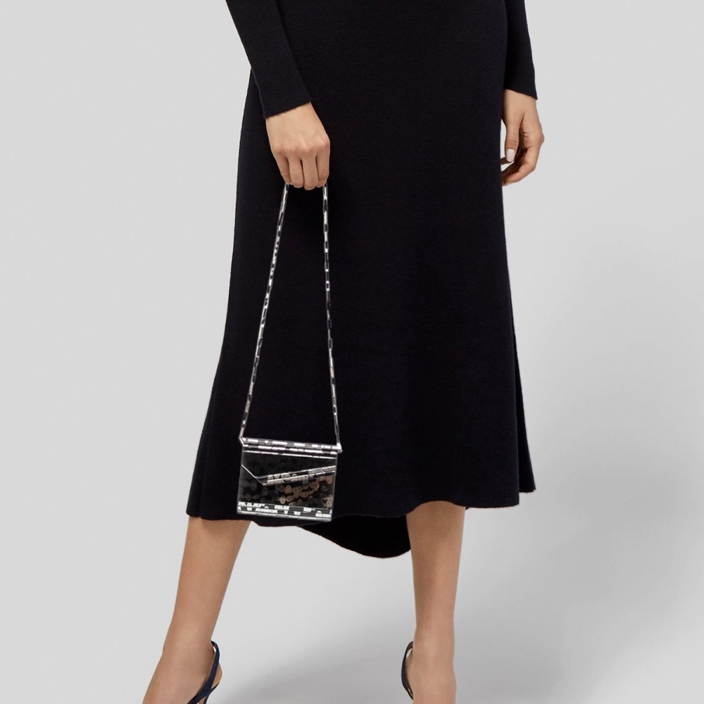 Jimmy Choo Black and Silver Acrylic Clutch - Picture 2 of 6